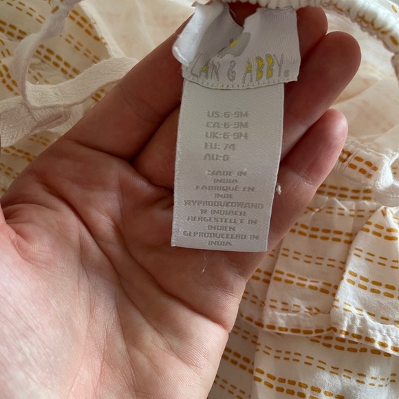 Beautiful organic cotton bubble romper - Picture 3 of 4